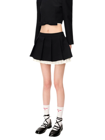 Wide Pleated A-Line Skirt