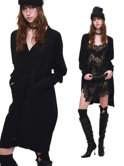 Burnout Frame Knit Cardigan