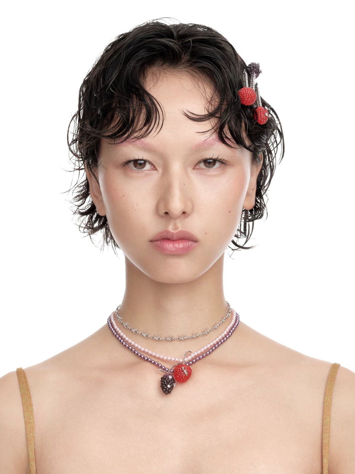 Beaded Heart Pendant Necklace