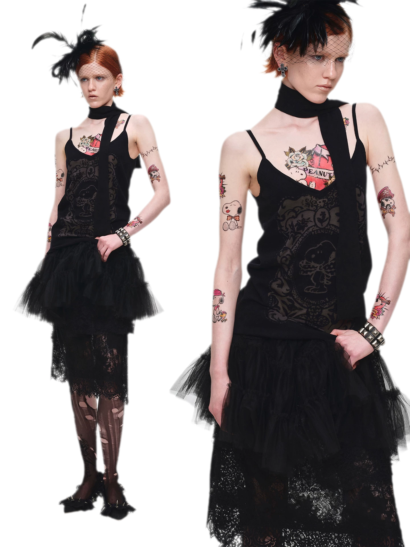Burnout Graphic V-Neck Camisole