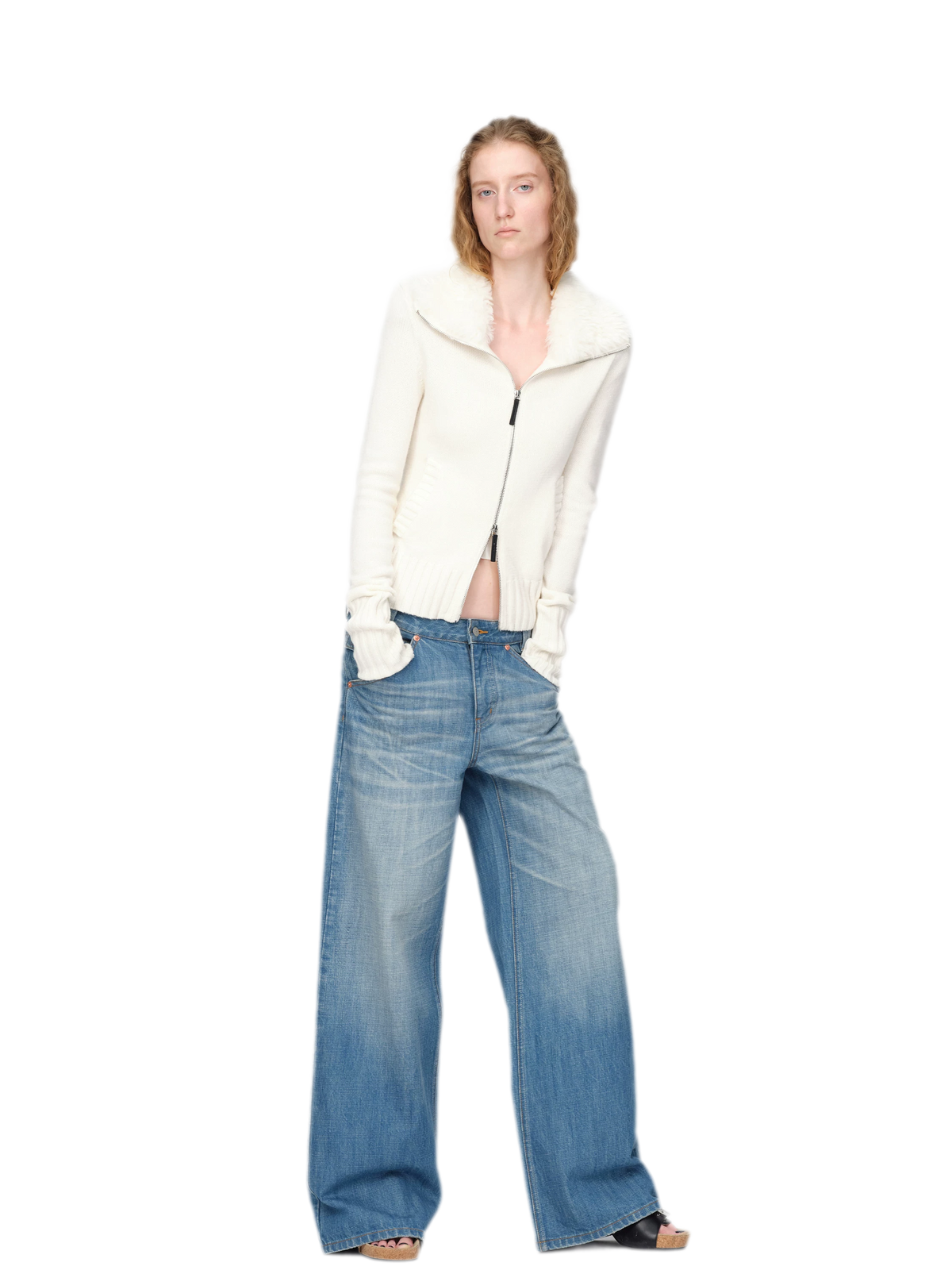 Wool Ribbed Fitted Cardigan