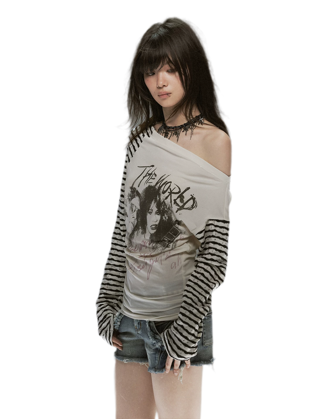 Gothic Graphic Asymmetric Tee
