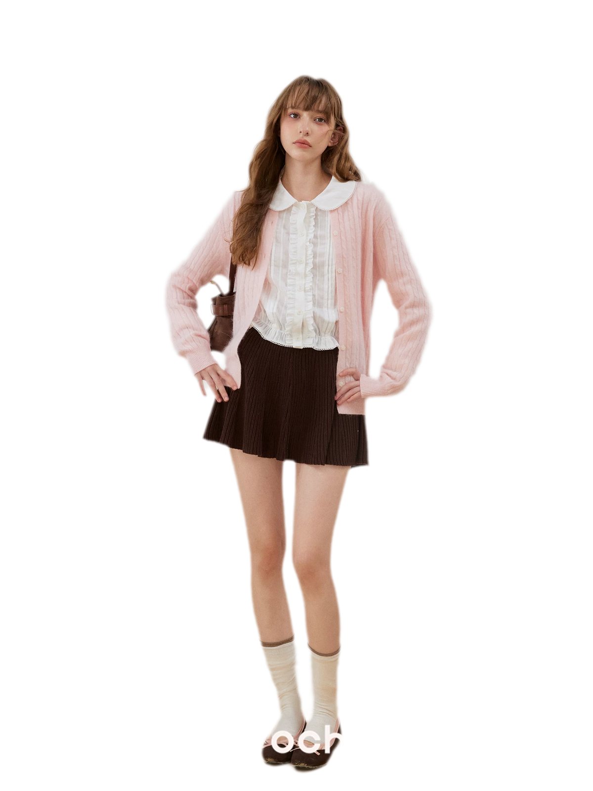 Textured Ruffle Cropped Shirt