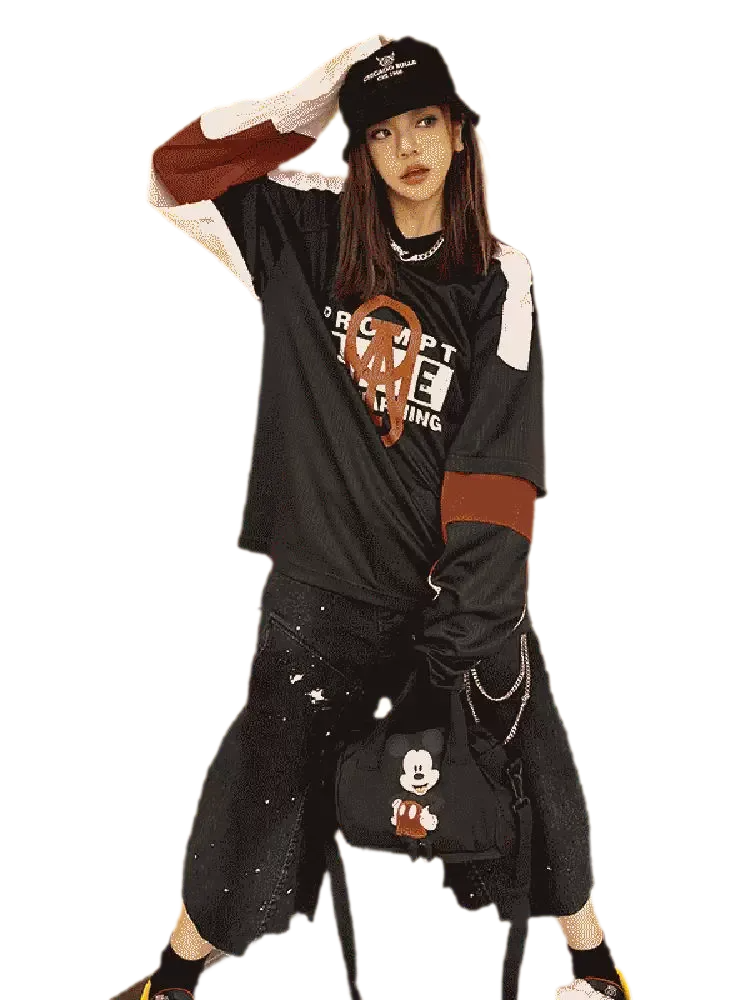 Textured Color-Block Jersey T-Shirt