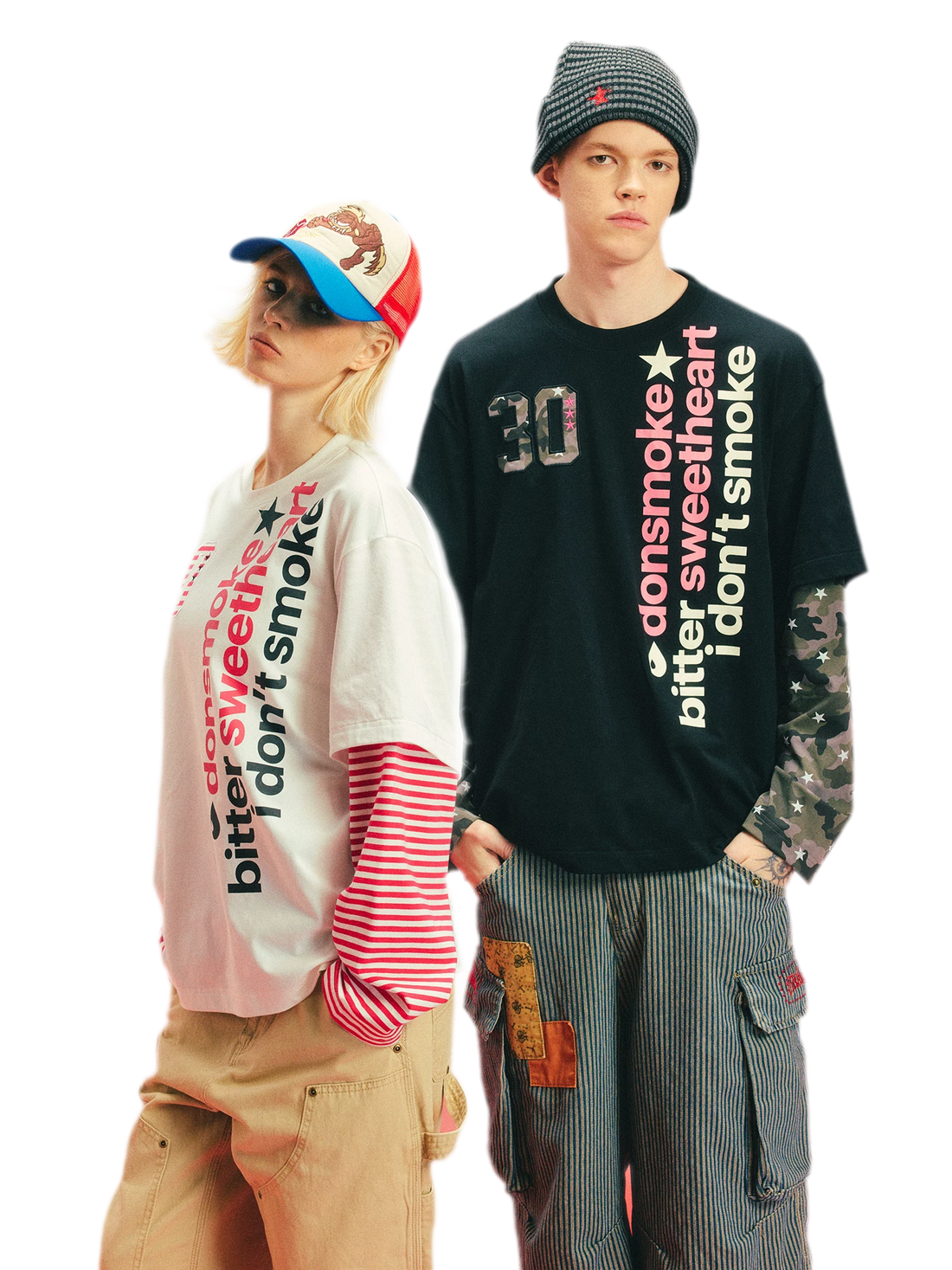 Sorona Oversized Contrast-Sleeve T-Shirt