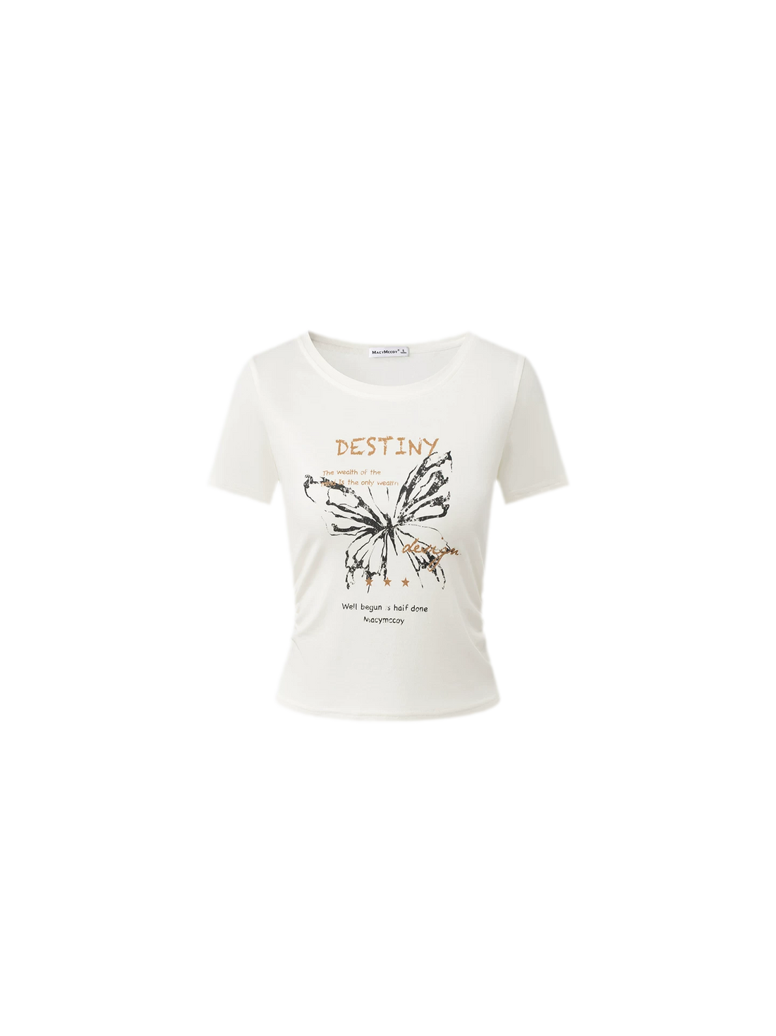 MACYMCCOY Butterfly Ruched Tee – view 2