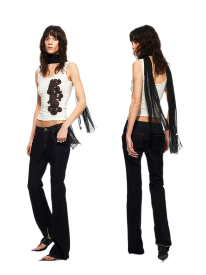 Lenzing Wool Embroidered Tank