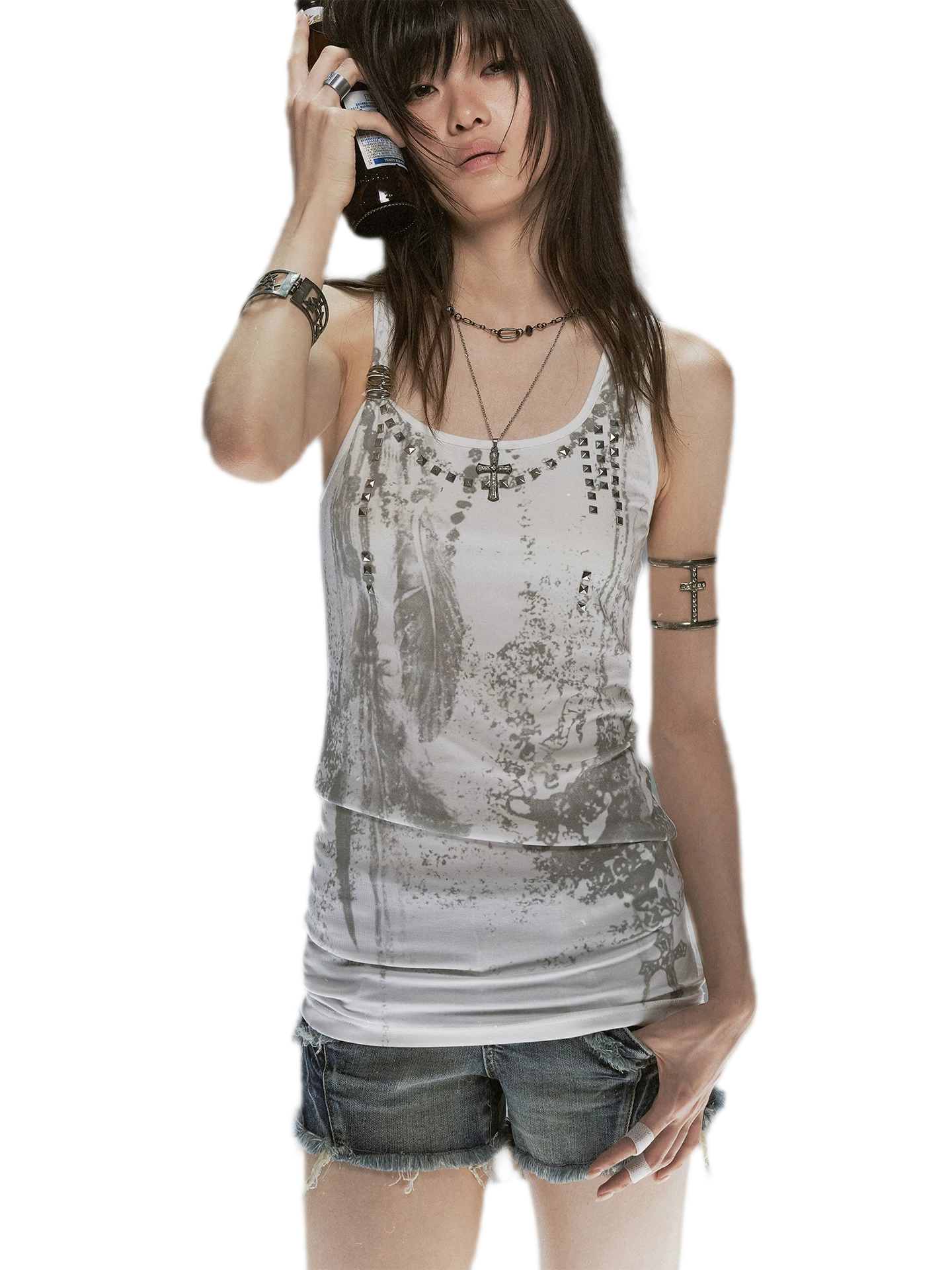 Tribal Feather Chain Cami