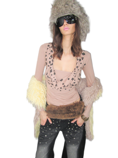 Leopard Twist V-Neck Top