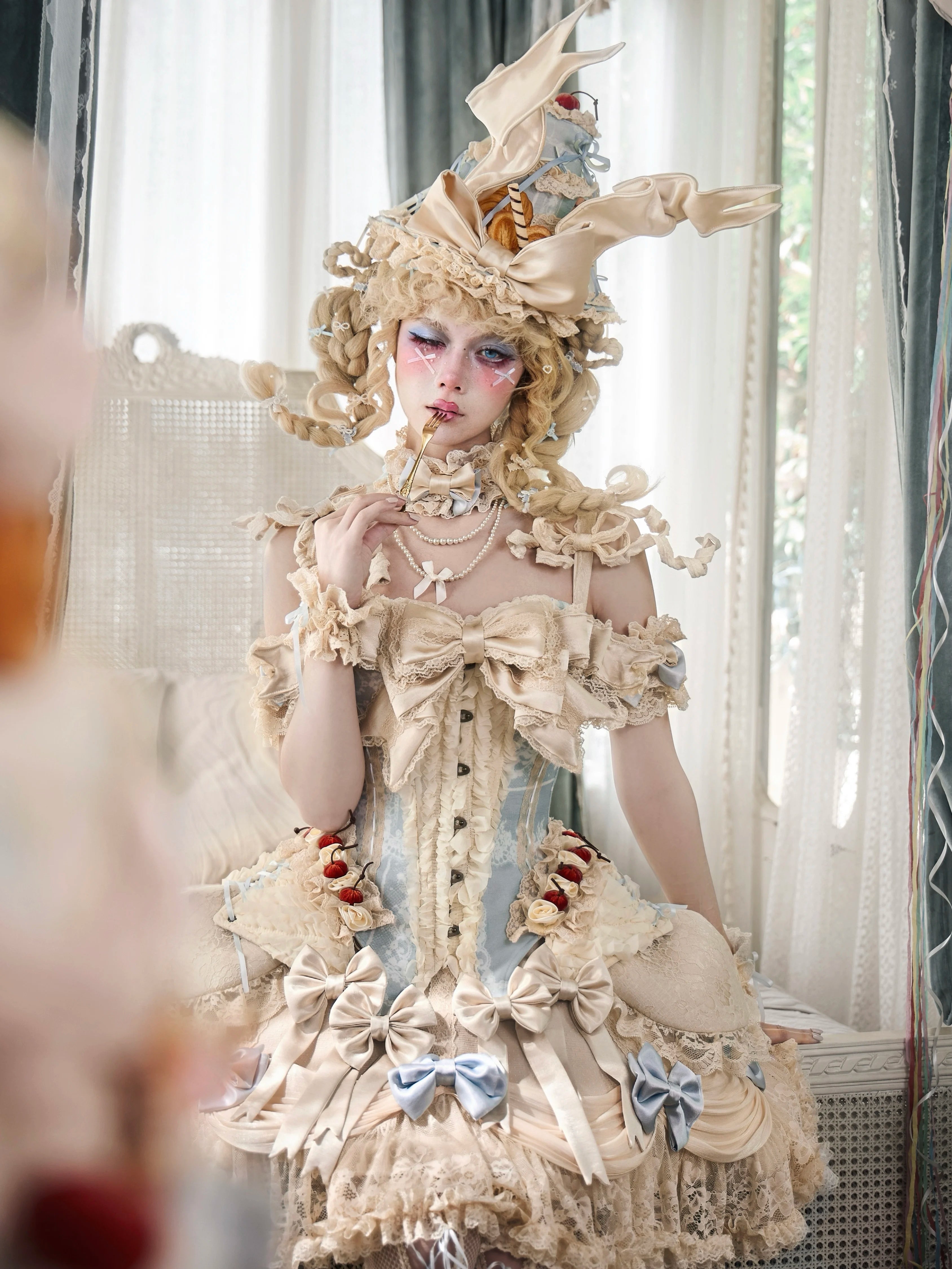 Ruffled Fishbone Corset Top