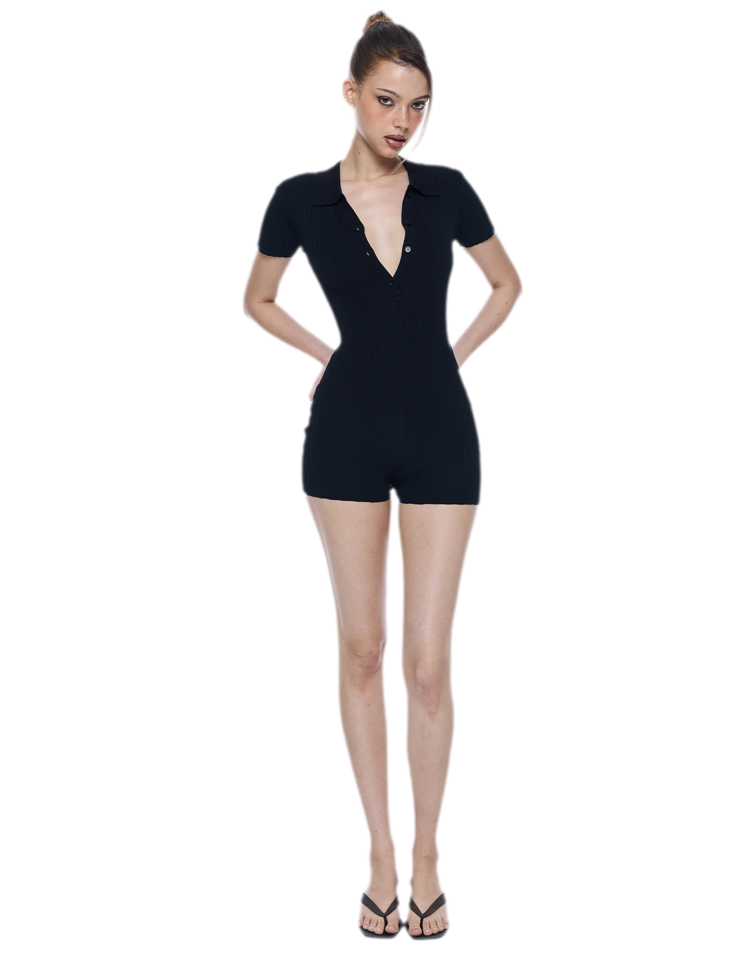 Ribbed Slim Romper