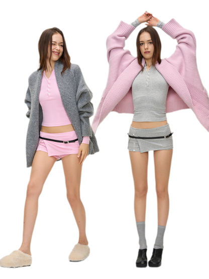 Ribbed Button Trim Set