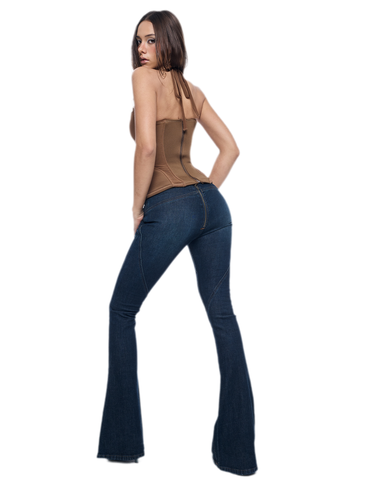 Deep Blue Flare Jeans