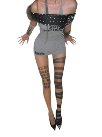 Sheer Letter Tights