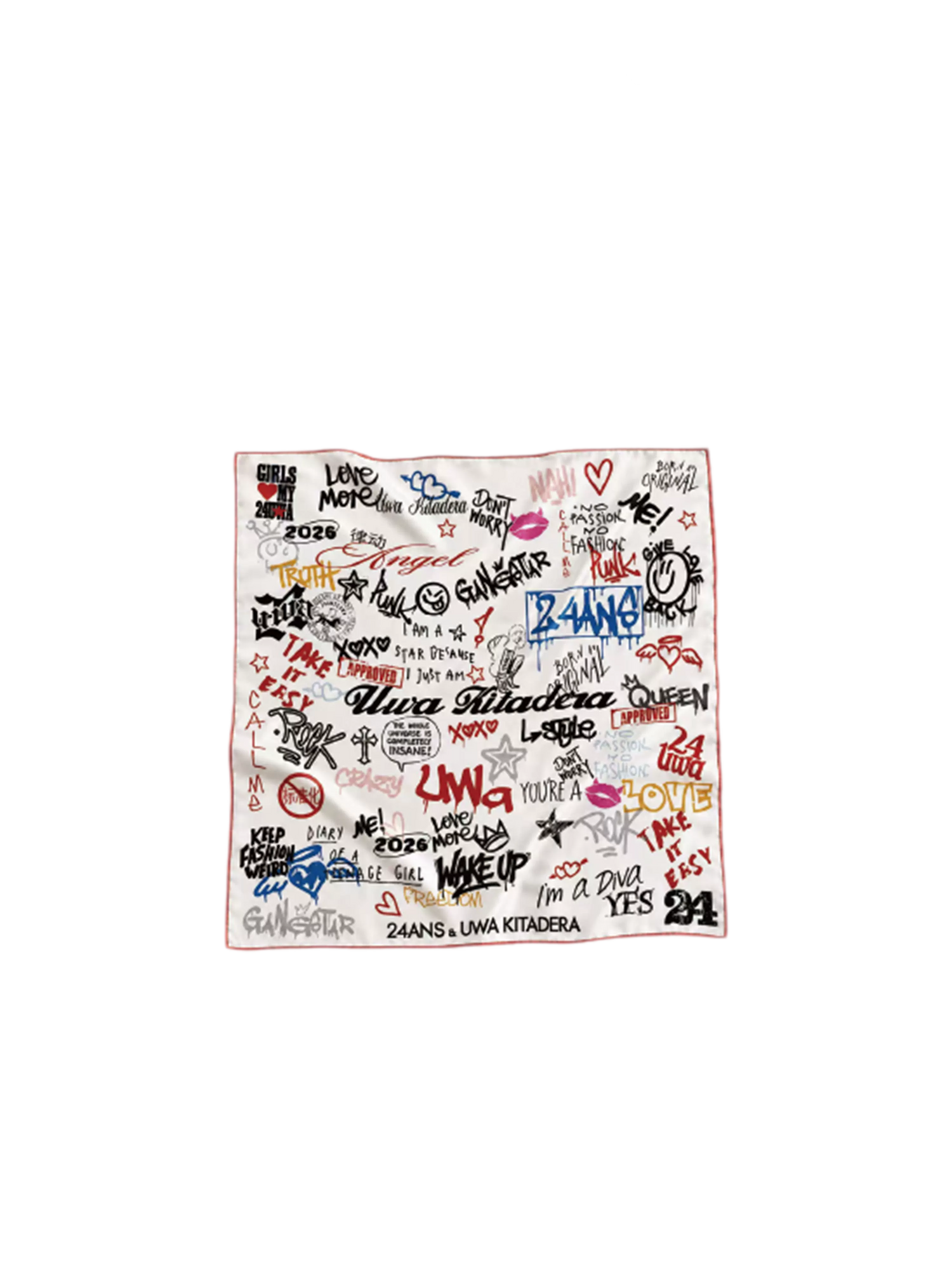 24ANS x UWA Graffiti Printed Scarf