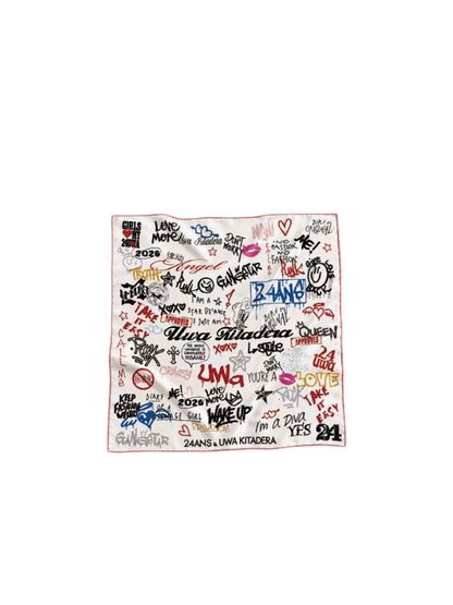 24ANS x UWA Graffiti Printed Scarf