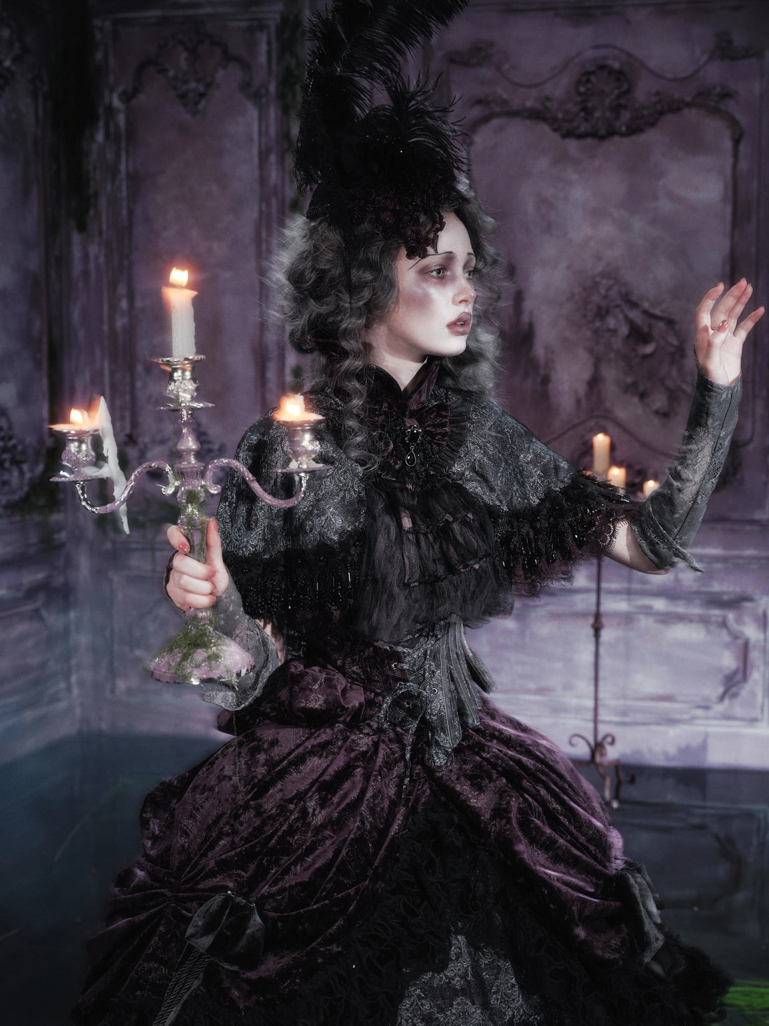 Velvet Bow Victorian Gothic Cape