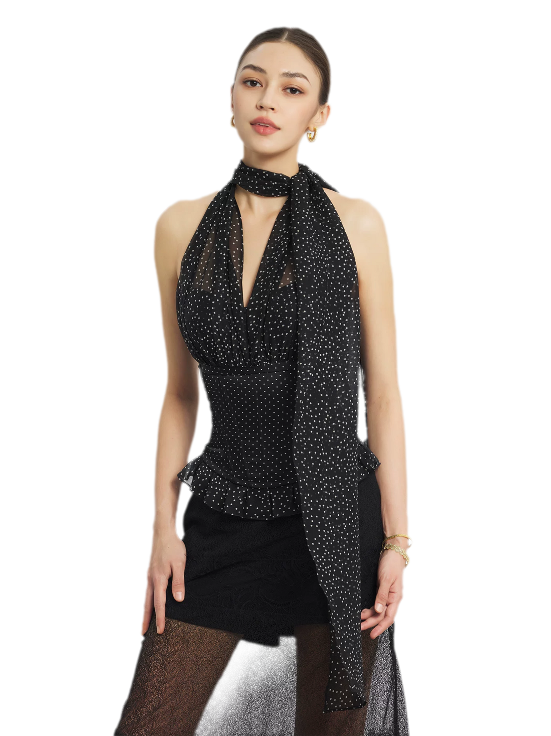 CORSELET Nanyang Chiffon Halter Bustier – view 2