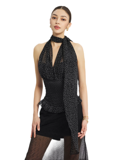 Nanyang Chiffon Halter Bustier