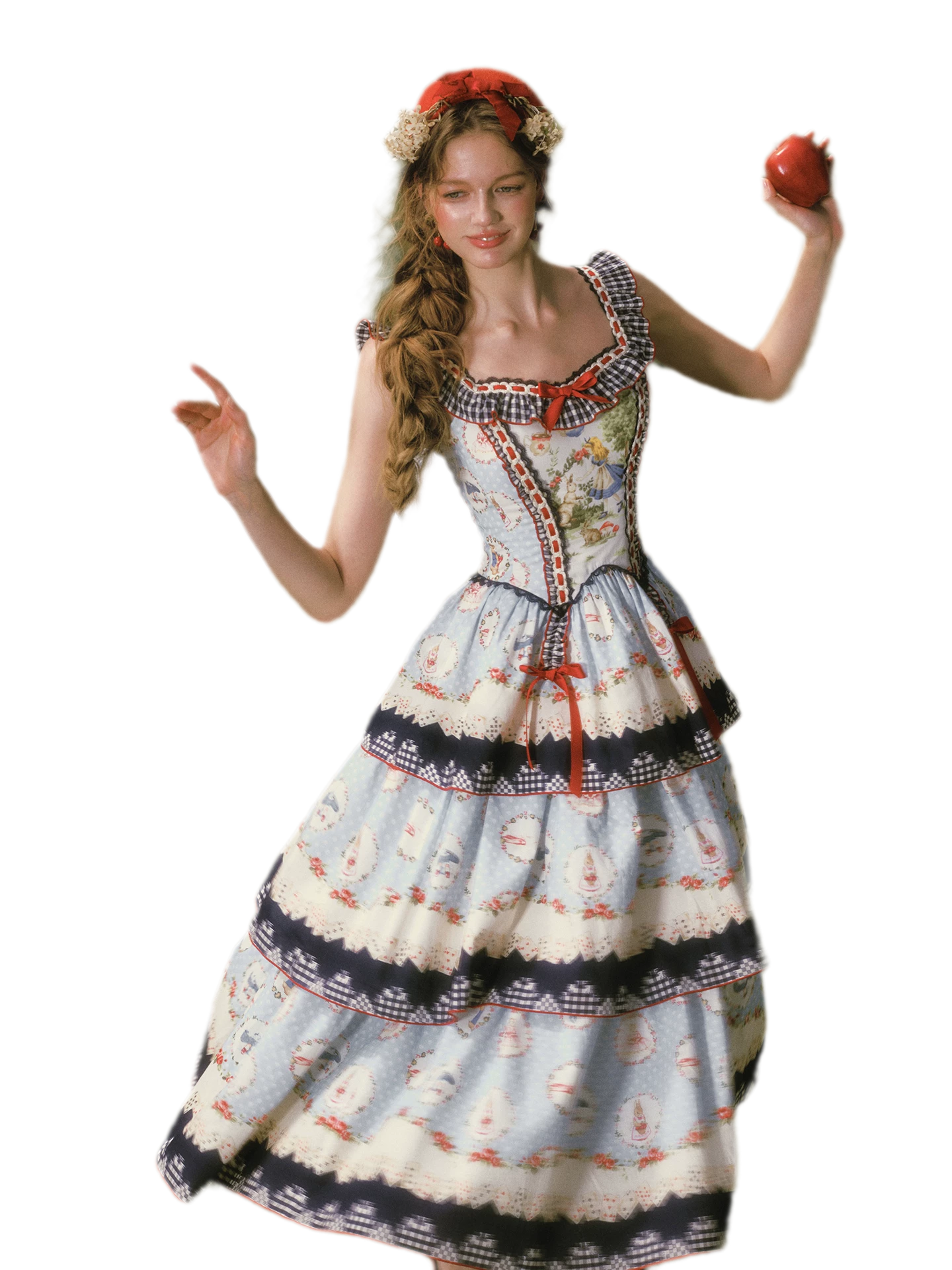 Printed Ruffle Tiered Dress