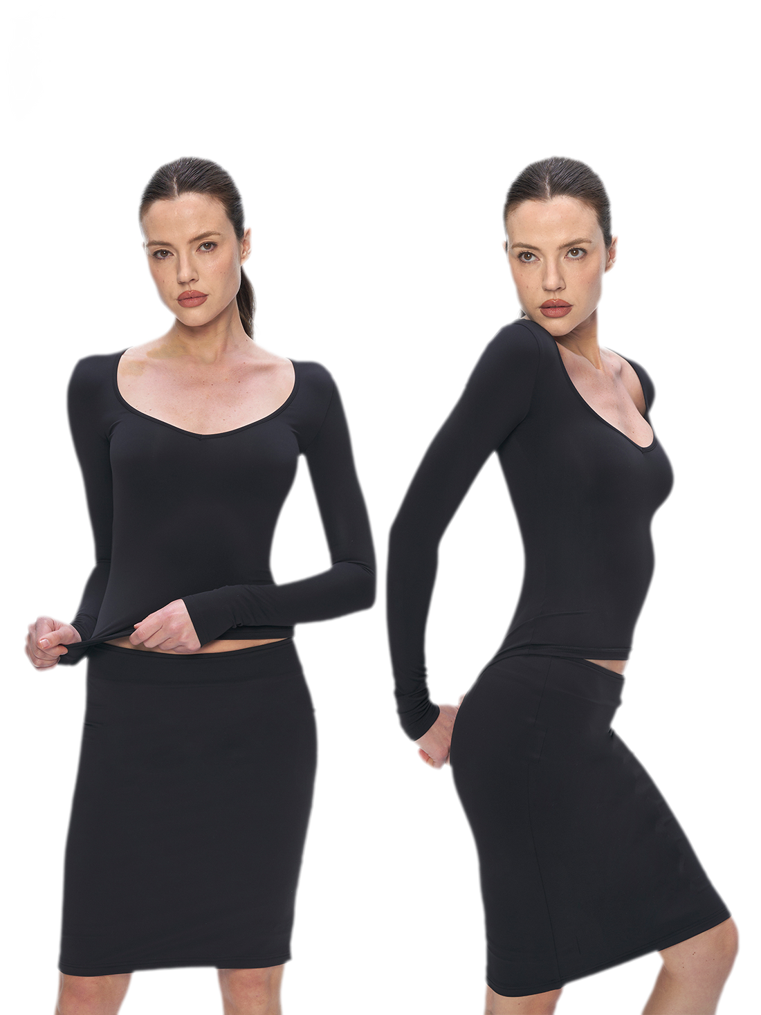 Bare-Feel V-Neck Top