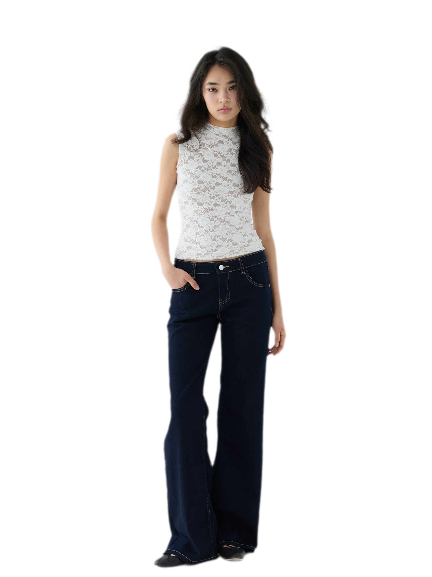 Stretch Lace Cropped Camisole