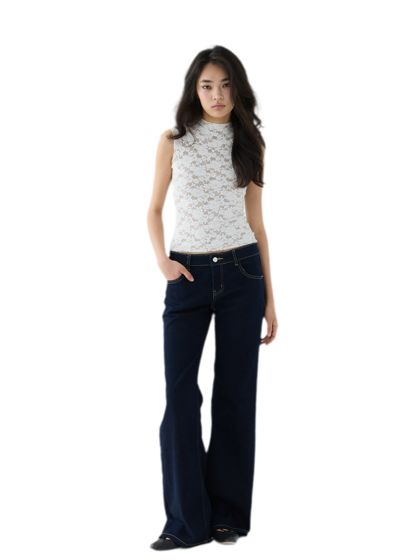 Stretch Lace Cropped Camisole
