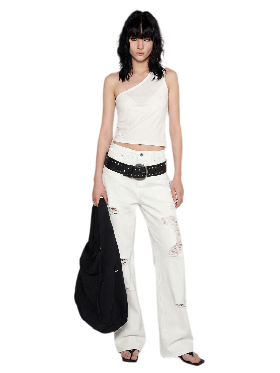 Acetate Asymmetrical Tank Top