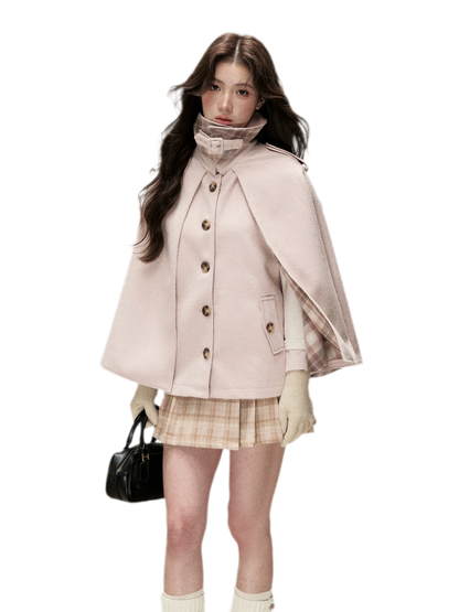 720g Wool Blend Cape Coat