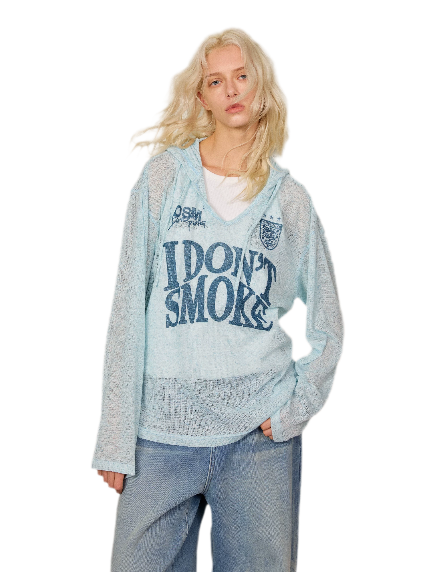 Lightweight Openwork Knit Hoodie