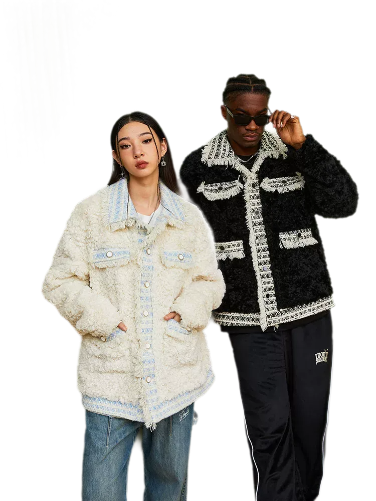Lamb Fleece Quilted Jacket