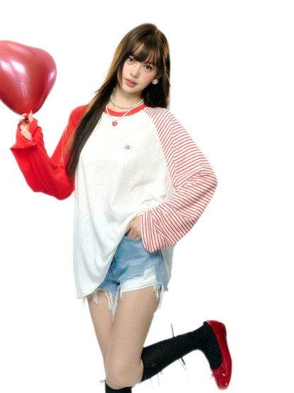 Color-Block Striped Top