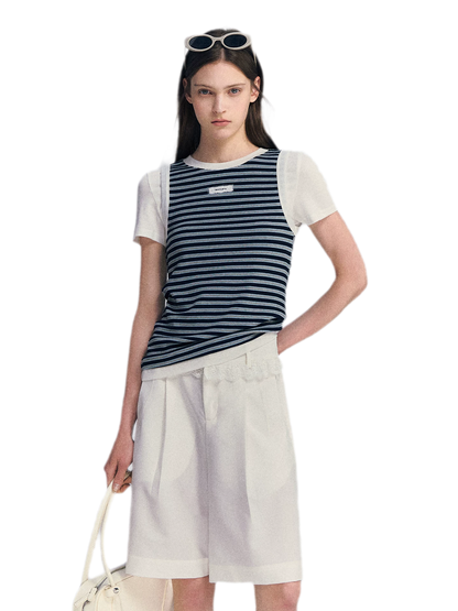 Faux Two-Piece Tee