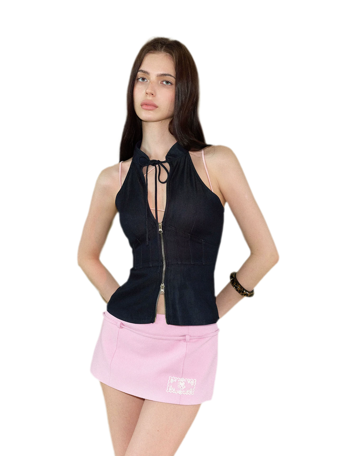 Summer Retro Pink Millennium Hip Skirt