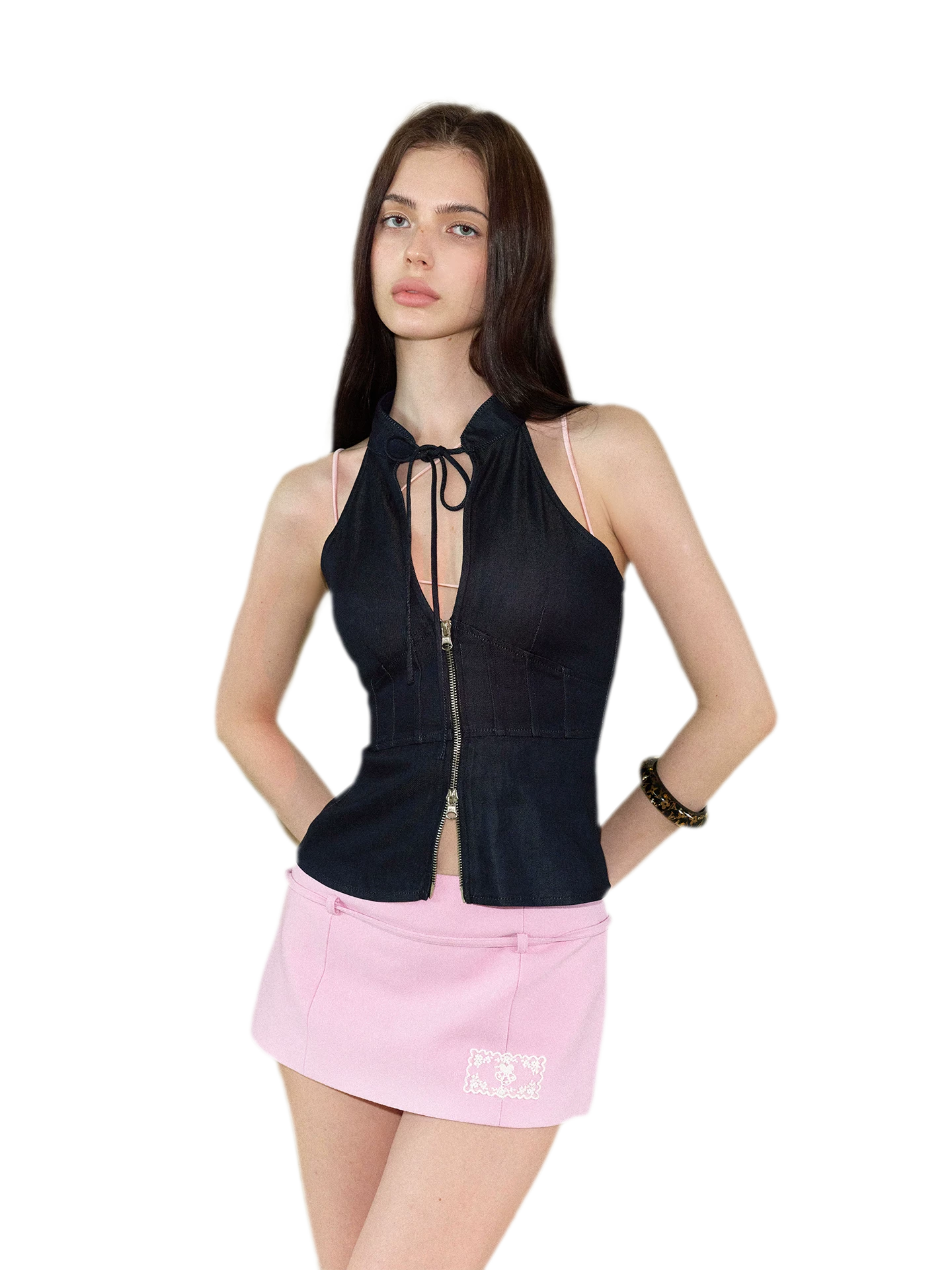 Summer Retro Pink Millennium Hip Skirt