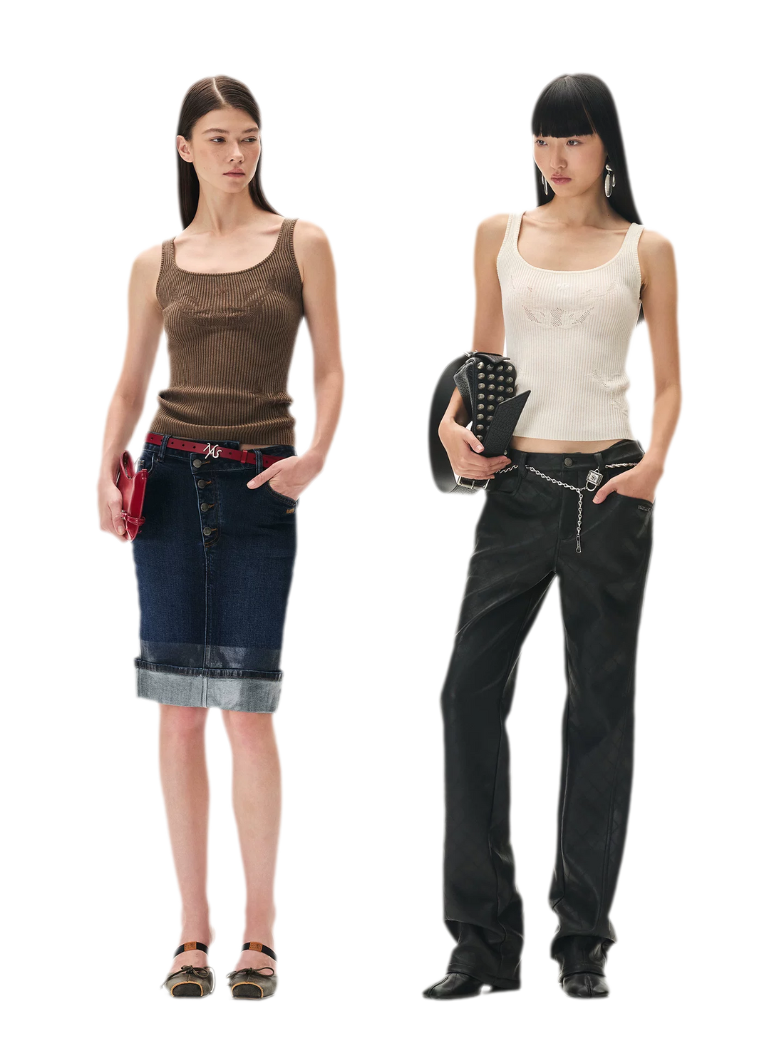 Openwork Jacquard Slim Knit Vest