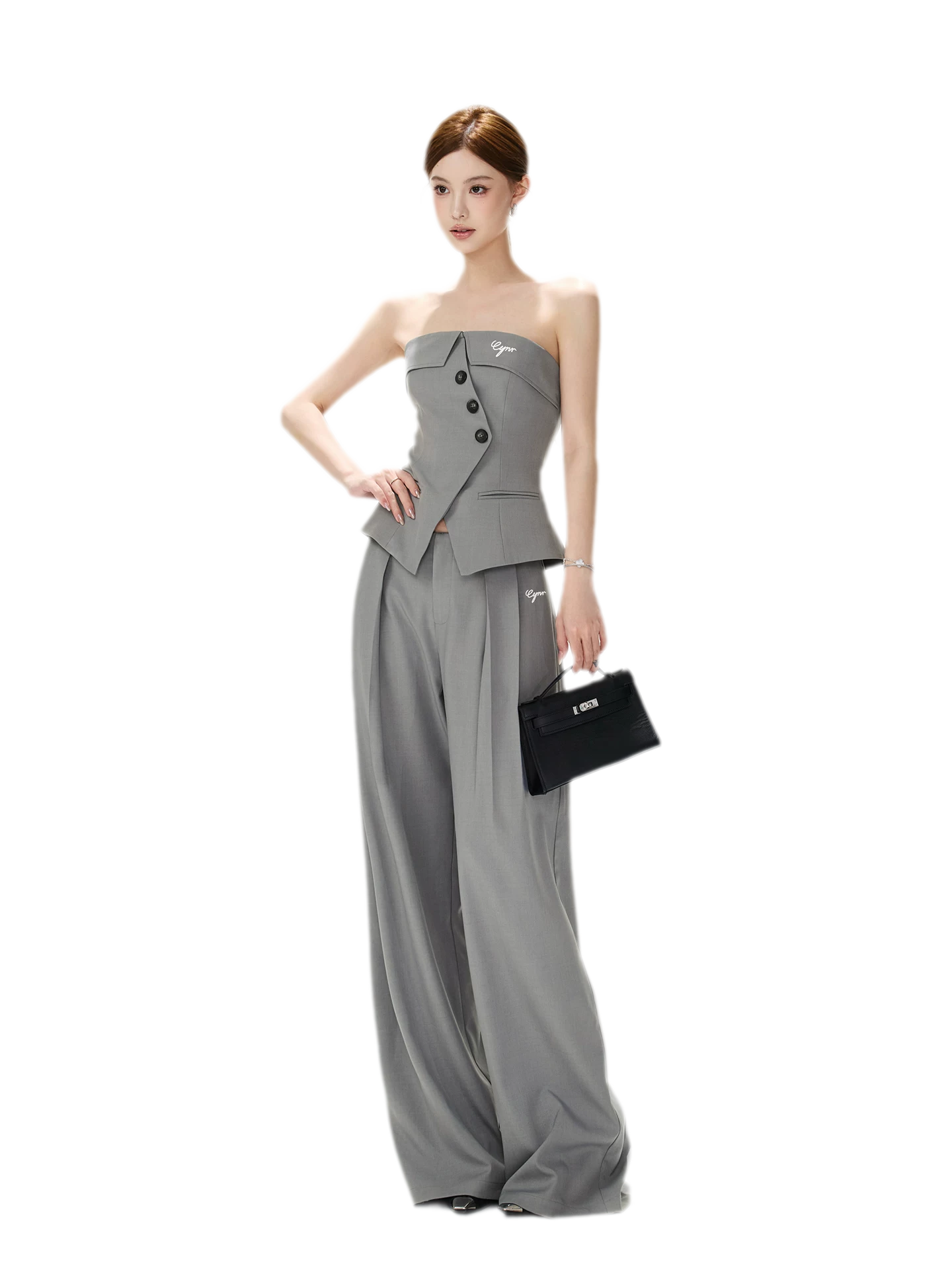 Structured Wide-Leg Suit Set