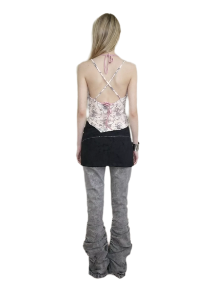 Floral Printed Fitted Camisole Dress