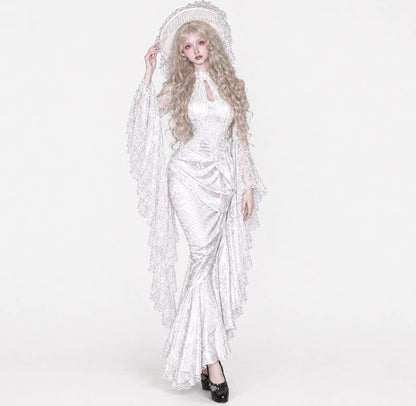 Robe sirène gothique en dentelle