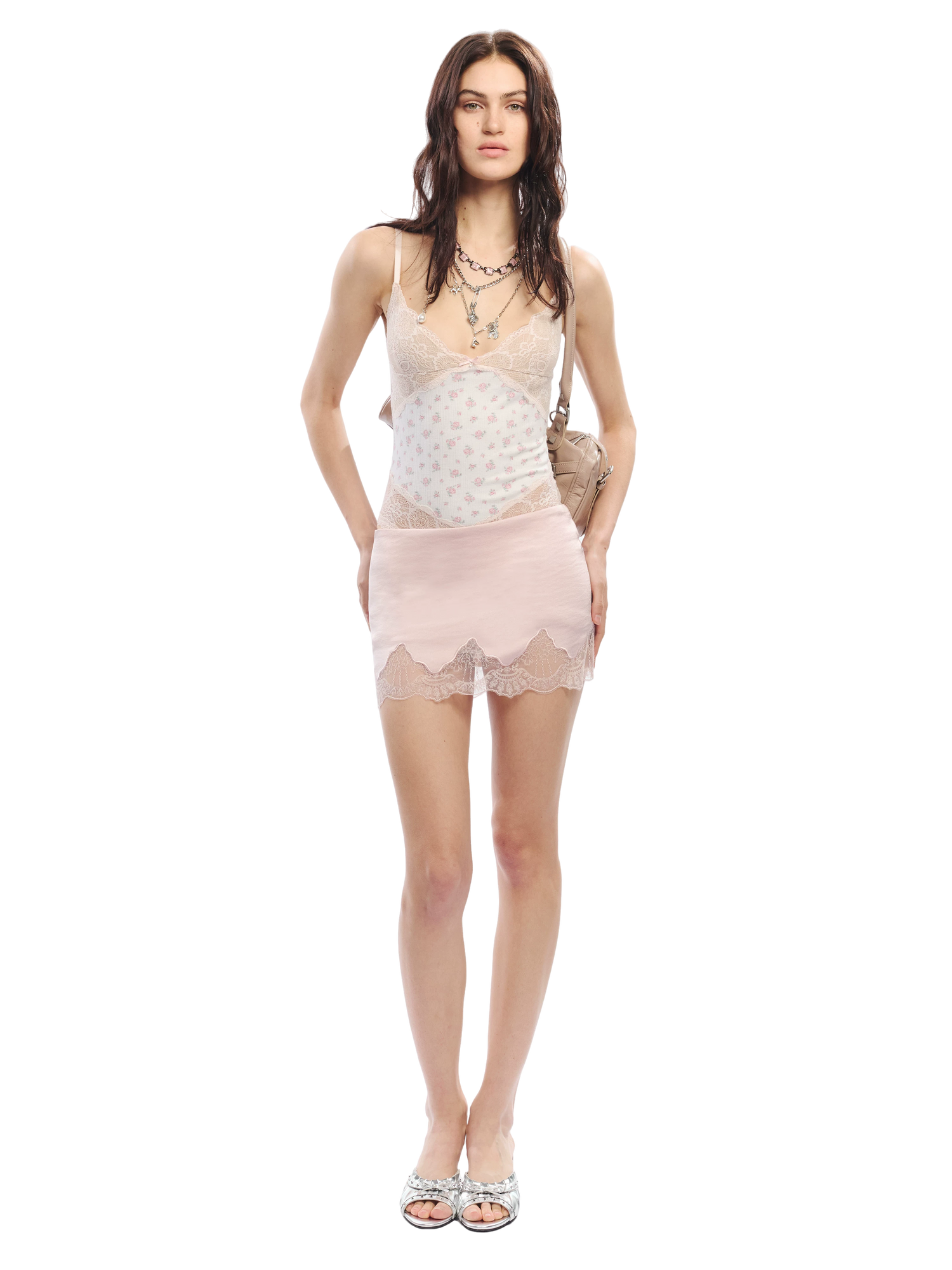 Vintage Rose Leopard Print Lace Camisole