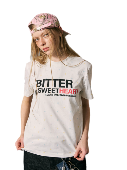 Colorful Polka-Dot Fitted T-Shirt