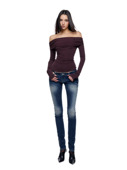 Square Neck Ruched Top