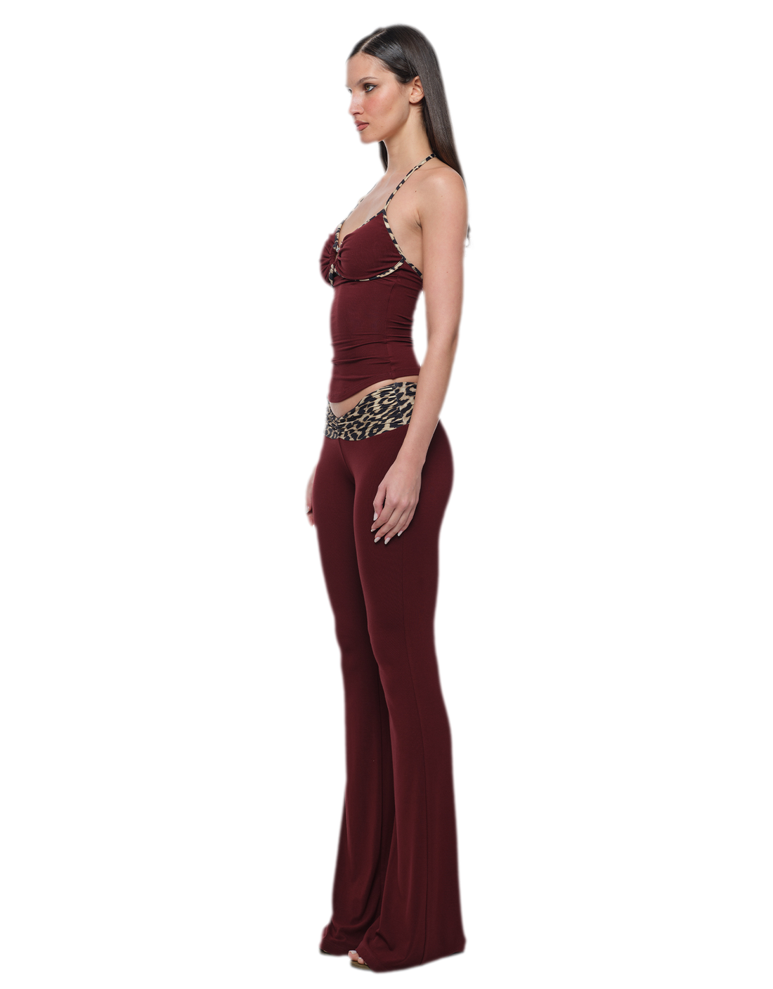 Heart Cutout Leopard Set