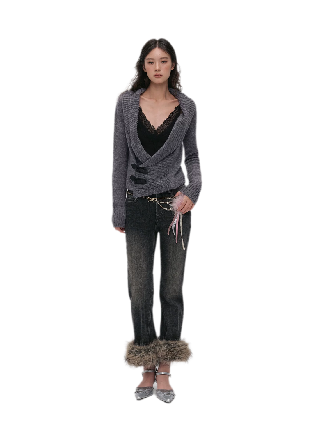 Wool Blend Shawl Cardigan