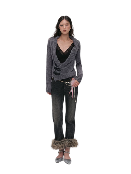 Wool Blend Shawl Cardigan