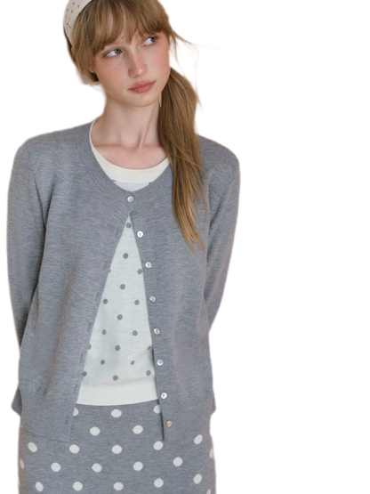 Vintage Polka Dot Knit Set