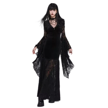 Vòng cổ choker hoa hồng phong cách Gothic