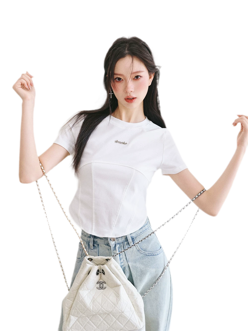 Cropped Seam T-Shirt