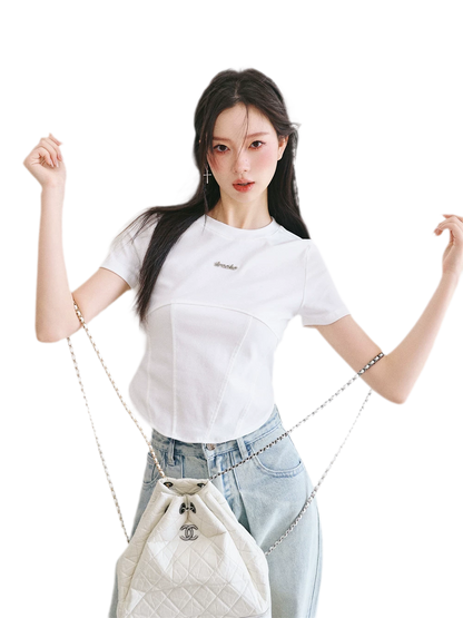 Cropped Seam T-Shirt