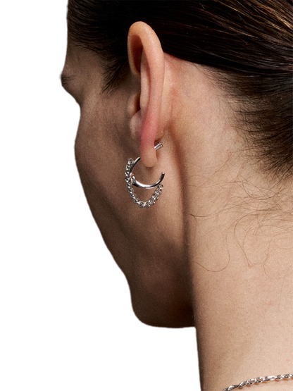 Mobius Line Stud Earrings